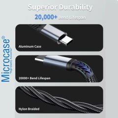 Microcase 60W 3in1 Alüminyum Gövde USB-C Adaptör Type-C to Type-C Şarj ve 3.5 mm Jak ve Dac Destekli Kablo AL5418