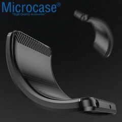 Microcase Xiaomi Poco F5 Pro / Redmi K60 / K60 Pro Brushed Carbon Fiber Silikon Kılıf - Siyah AL3332