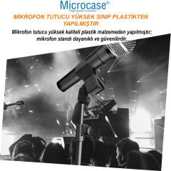 Microcase Universal Mikrofon Tutucu Parça Mikrofon Kelepçesi AL4620
