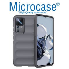 Microcase Xiaomi Mi 12T /Xiaomi Mi 12T Pro Miami Serisi Darbeye Dayanıklı Silikon Kılıf - AL3420 Açık Gri