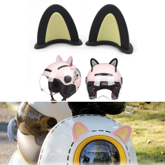 Microcase Motosiklet Kask Eşyalar İçin Sevimli DIY Yapışkanlı Karakter ve Parçalar Kedi Kulağı Seti - AL5258