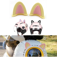 Microcase Motosiklet Kask Eşyalar İçin Sevimli DIY Yapışkanlı Karakter ve Parçalar Kedi Kulağı Seti - AL5258