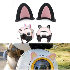 Microcase Motosiklet Kask Eşyalar İçin Sevimli DIY Yapışkanlı Karakter ve Parçalar Kedi Kulağı Seti - AL5258