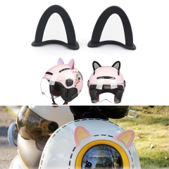 Microcase Motosiklet Kask Eşyalar İçin Sevimli DIY Yapışkanlı Karakter ve Parçalar Kedi Kulağı Seti - AL5258