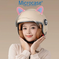 Microcase Motosiklet Kask Eşyalar İçin Sevimli DIY Yapışkanlı Karakter ve Parçalar Kedi Kulağı Seti - AL5258