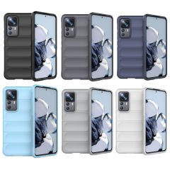 Microcase Xiaomi Mi 12T /Xiaomi Mi 12T Pro Miami Serisi Darbeye Dayanıklı Silikon Kılıf - AL3420 Açık Gri