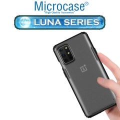 Microcase OnePlus 8T Luna Serisi Köşe Korumalı Sert Rubber Kılıf - Siyah