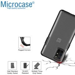 Microcase OnePlus 8T Luna Serisi Köşe Korumalı Sert Rubber Kılıf - Siyah