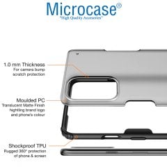 Microcase OnePlus 8T Luna Serisi Köşe Korumalı Sert Rubber Kılıf - Siyah