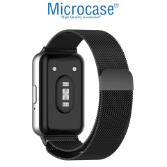 Microcase Samsung Galaxy Fit 3 Uyumlu Paslanmaz Çelik Manyetik Metal Kordon Kayış-KY6544