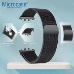 Microcase Samsung Galaxy Fit 3 Uyumlu Paslanmaz Çelik Manyetik Metal Kordon Kayış-KY6544