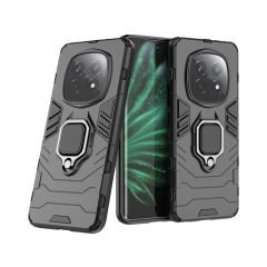 Microcase Xiaomi Redmi Note 14 Pro 5G ile Uyumlu Batman Serisi Yüzük Standlı Armor Kılıf - Siyah AL3349