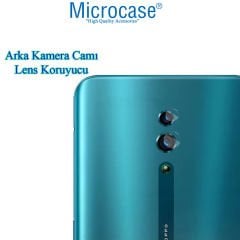 Microcase Oppo Reno 0.2 mm İnce Silikon Kılıf + Tempered Glass Cam + Kamera Camı Lens Koruyucu