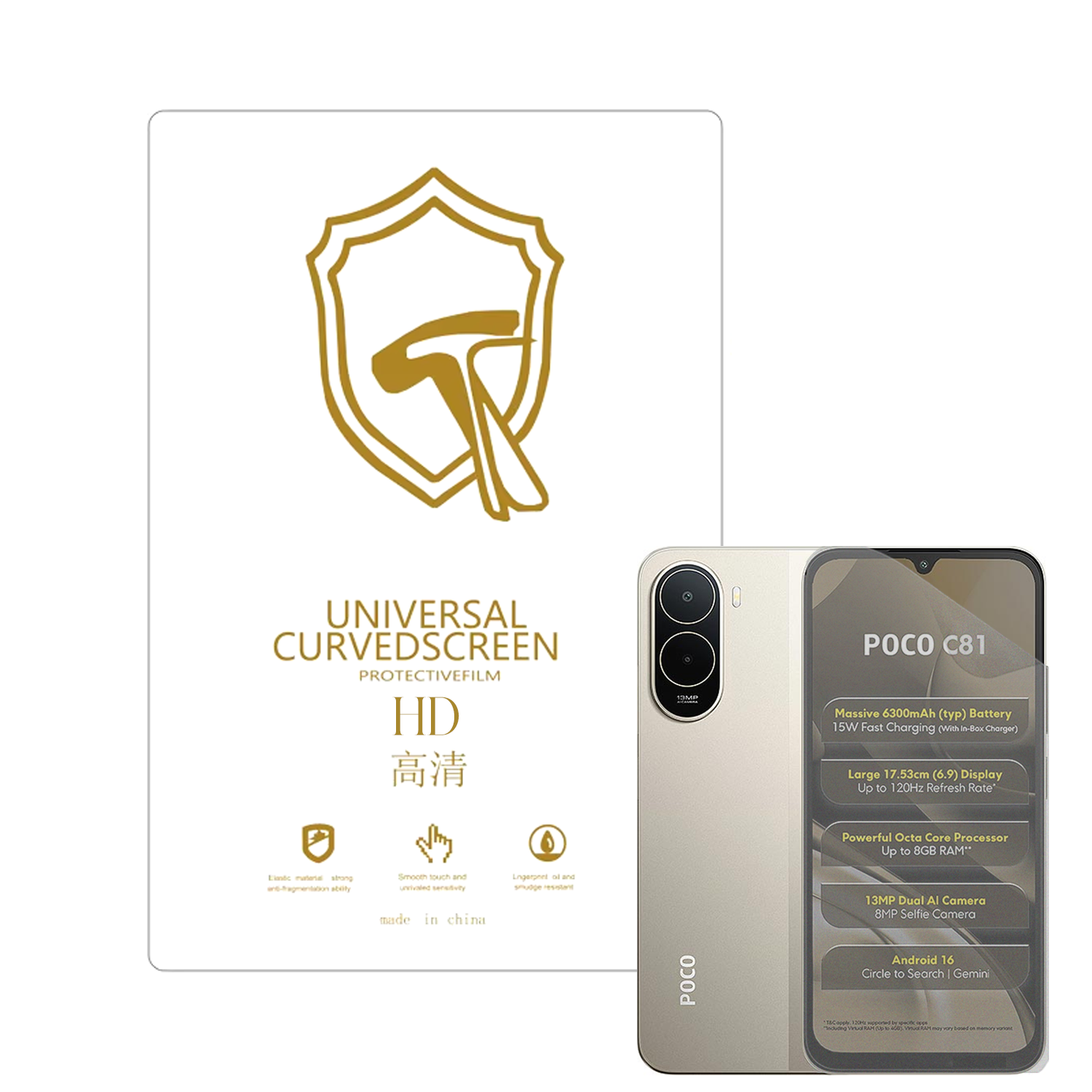 Microcase XM Poco C81 ile Uyumlu Tpu Nano Mat Ekran Koruma Filmi EKM107