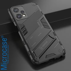 Microcase Realme 9 Pro Matrix Serisi Armor Standlı Perfect Koruma Kılıf - Siyah AL3416