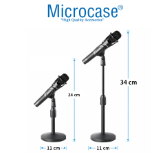 Microcase Portatif Yüksekli Ayarlamalı Masaüstü Mikrofon Tutucu AL5720