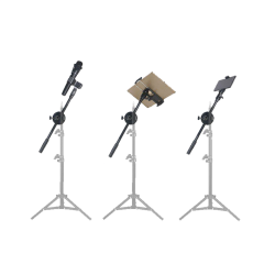 Microcase 35 cm Ayarlanabilir 1/4 Vida Uçlu Tripod Uzatma Kolu – Mikrofon Standı İçin Bağlantı Kelepçeli Boom Kolu - AL5901