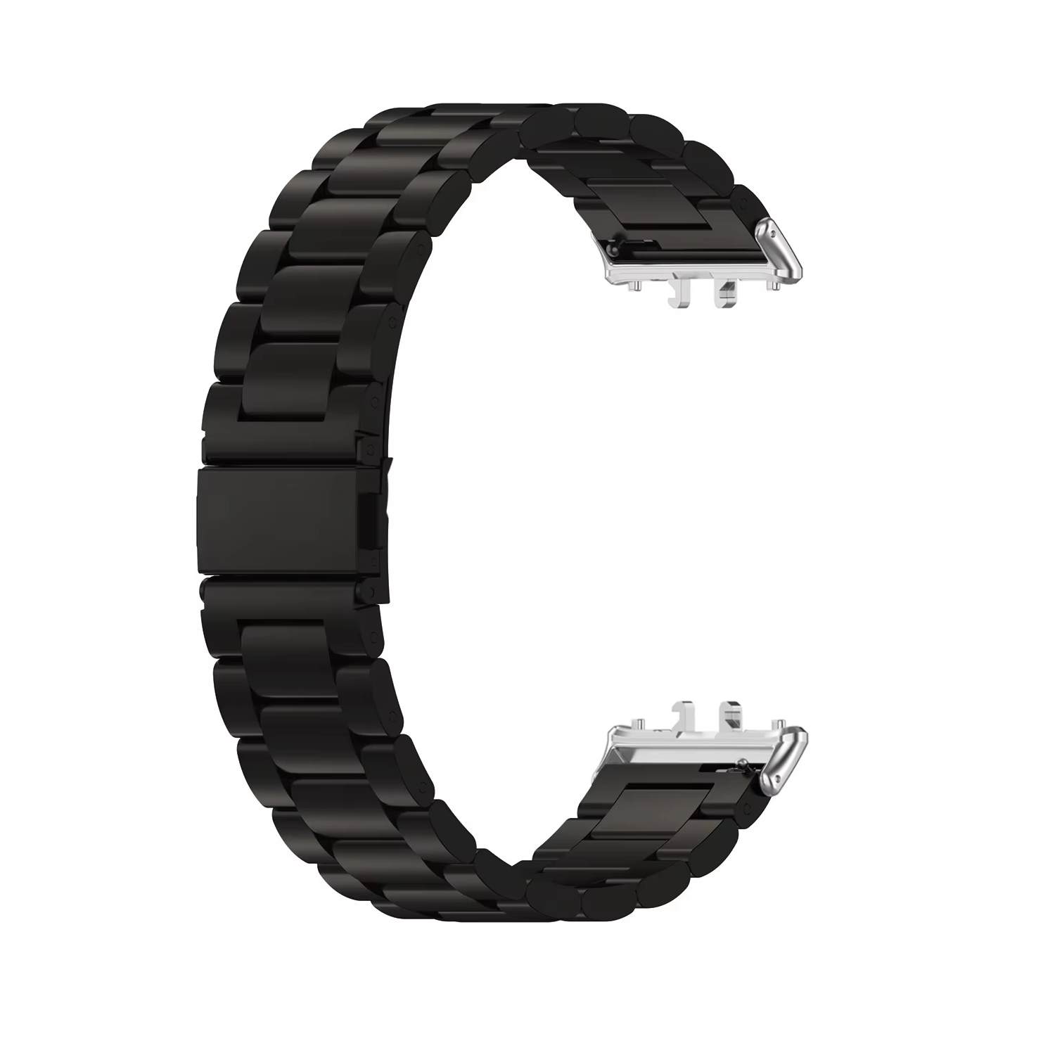 Microcase Samsung Galaxy Fit 3 Uyumlu Paslanmaz Çelik Metal Kordon Kayış- Siyah KY6545