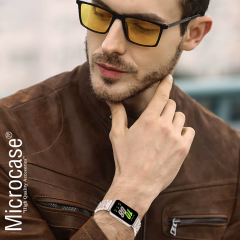 Microcase Samsung Galaxy Fit 3 Uyumlu Paslanmaz Çelik Metal Kordon Kayış- Siyah KY6545