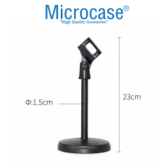 Microcase Portatif Metal Gövde Masaüstü Mikrofon Tutucu AL5719