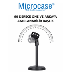 Microcase Portatif Metal Gövde Masaüstü Mikrofon Tutucu AL5719