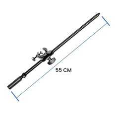 Microcase 55 cm Ayarlanabilir 1/4 Vida Uçlu Tripod Uzatma Kolu – Mikrofon Standı İçin Bağlantı Kelepçeli Boom Kolu - AL5900