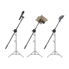 Microcase 55 cm Ayarlanabilir 1/4 Vida Uçlu Tripod Uzatma Kolu – Mikrofon Standı İçin Bağlantı Kelepçeli Boom Kolu - AL5900