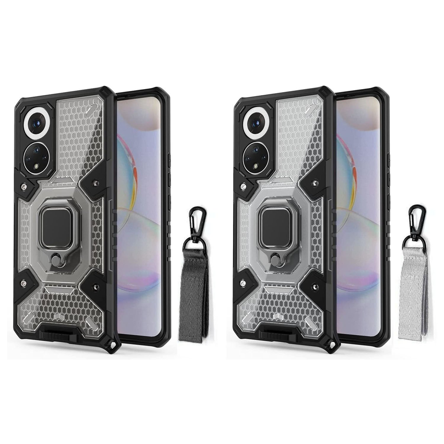 Microcase Honor 50 Capsule Serisi Kayış Askılı Yüzük Standlı Armor Kılıf - AL8119