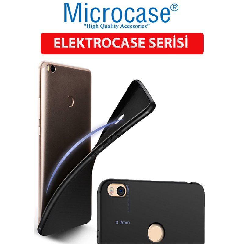 Microcase Xiaomi Mi Max 2 Elektrocase Serisi Silikon Kılıf + CAM