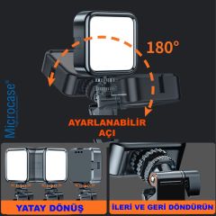Microcase Şarjlı Çok Fonksiyonlu Ayarlanabilir Ürün Çekim Işığı Softbox Fotoğraf Stüdyo Aydınlatması Cep Ledi AL4566