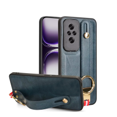 Microcase Honor 200 ile Uyumlu Askılıklı Standlı Deri Kaplama Kılıf-AL5135