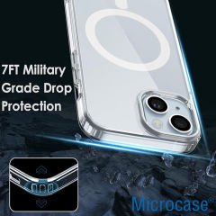 Microcase Iphone 15  Magsafe Manyetik Darbeye Dayanıklı Yarı Esnek Plastik TPU Kılıf - AL8113