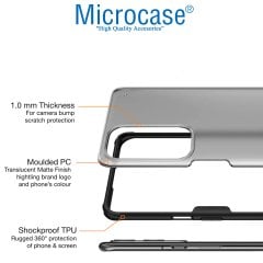 Microcase OnePlus 9 Pro Luna Serisi Köşe Korumalı Sert Rubber Kılıf - Siyah