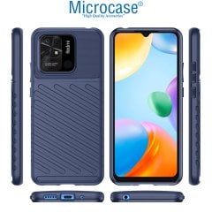 Microcase Xiaomi Redmi 10C Thunder Serisi Darbeye Dayanıklı Silikon Kılıf - Mavi