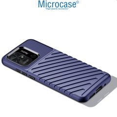 Microcase Xiaomi Redmi 10C Thunder Serisi Darbeye Dayanıklı Silikon Kılıf - Mavi