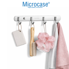 Microcase Duvara Monte Paslanmaz Çelik 6 Askılıklı Elbise ve Eşya Askılığı 2 ADET AL5713