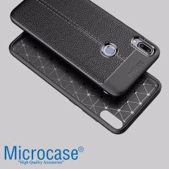 Microcase Zenfone Max Pro ZB602KL Leather Tpu Silikon Kılıf + CAM