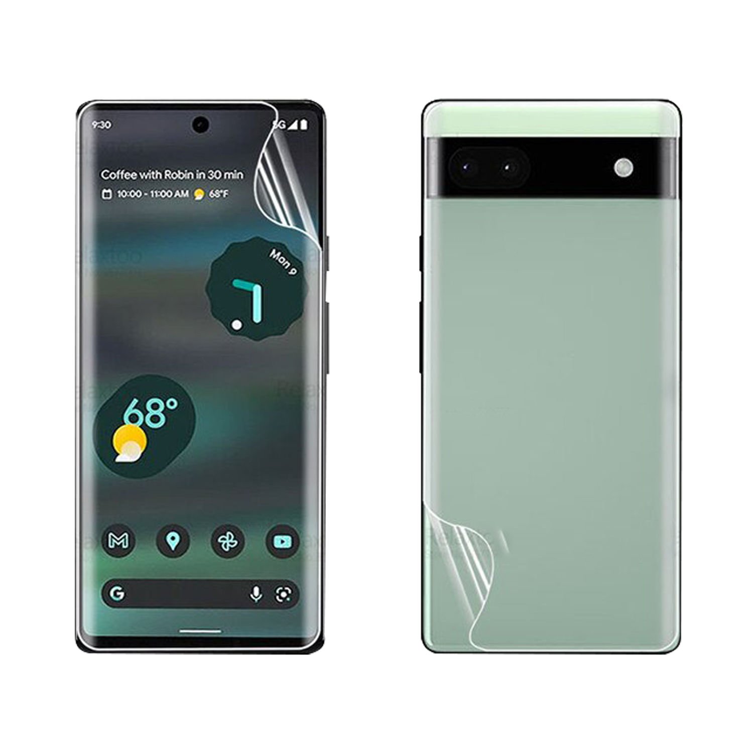 Microcase Google Pixel 6a Full Ön Arka Kaplama TPU Soft Koruma Filmi