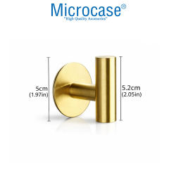 Microcase Kendinden Yapışkanlı Çok Amaçlı Metal Askılık Mat Gold 1 ADET AL5715
