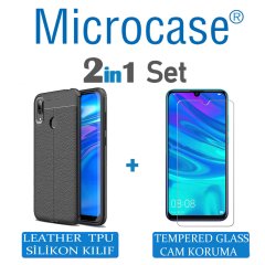 Huawei P Smart 2019 Leather Serisi Silikon Kılıf + CAM (SEÇ)