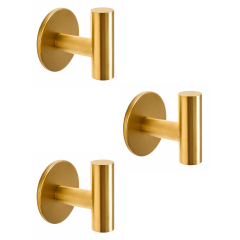 Microcase Kendinden Yapışkanlı Çok Amaçlı Metal Askılık Mat Gold 3 ADET AL5715