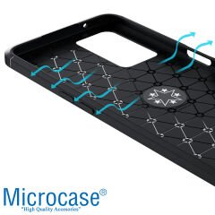 Microcase Realme 9i / Oppo A36 Focus Serisi Yüzük Standlı Silikon Kılıf - Siyah AL3363