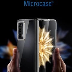 Microcase Honor Magic V2 Için Sert Kristal Kapaklı Kılıf Şeffaf- AL3157