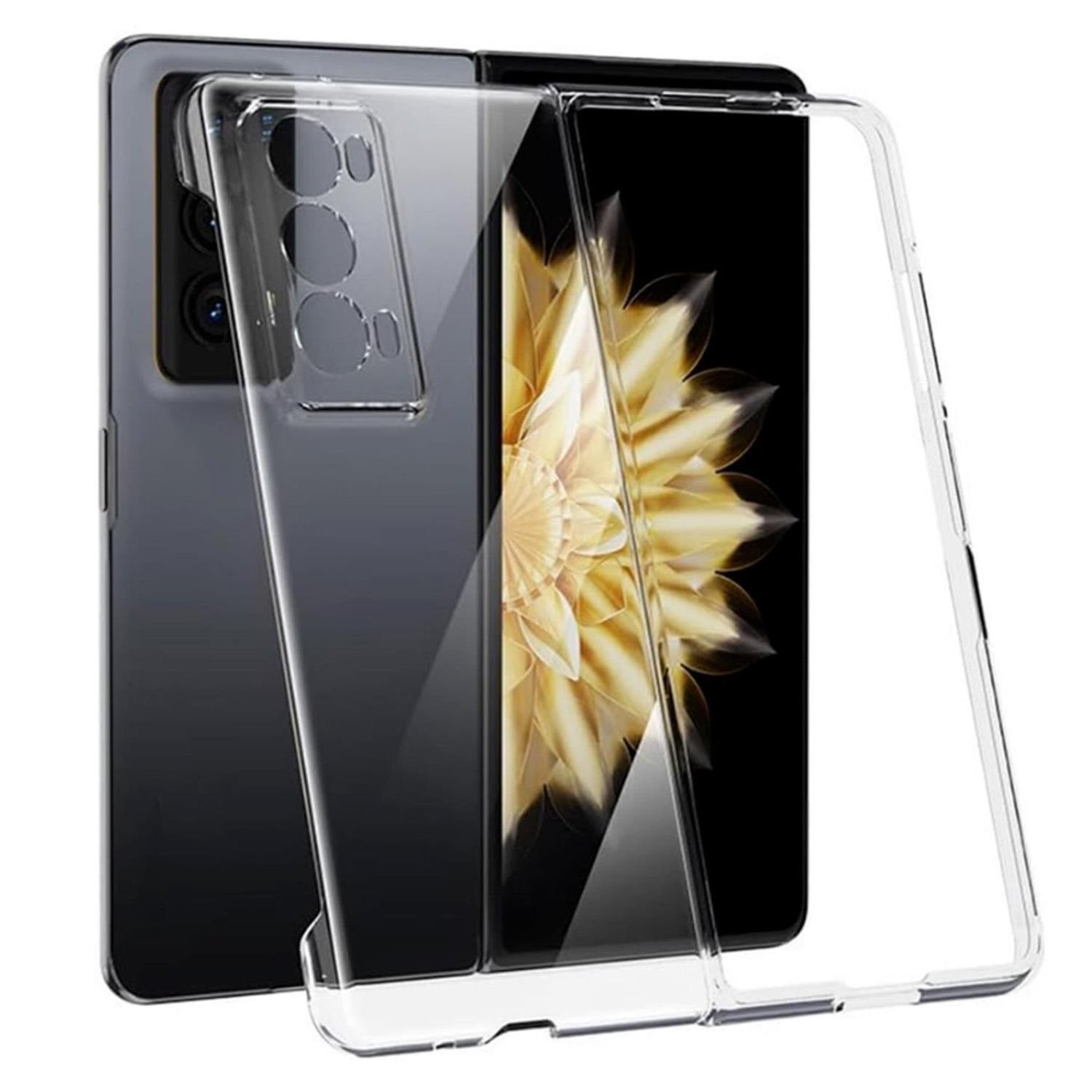 Microcase Honor Magic V2 Için Sert Kristal Kapaklı Kılıf Şeffaf- AL3157