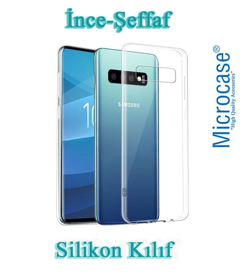Microcase Samsung Galaxy S10 Plus 0.2 mm İnce Silikon Kılıf