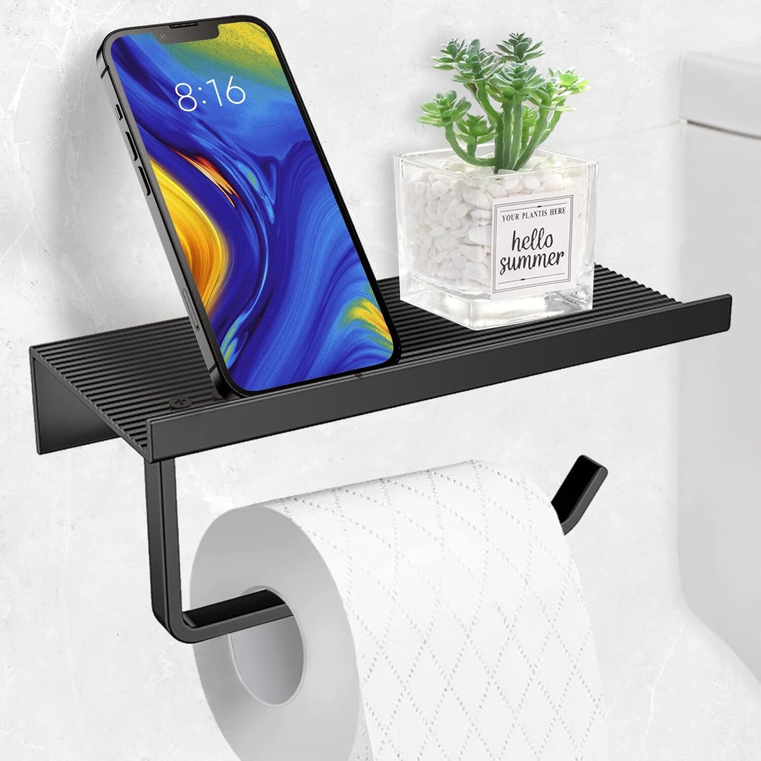 Microcase Duvara Monte Yapışkanlı Tuvalet Kağıdı Askılığı Ve Telefon Tutucu AL5707