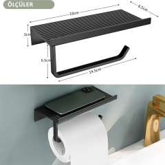 Microcase Duvara Monte Yapışkanlı Tuvalet Kağıdı Askılığı Ve Telefon Tutucu AL5707