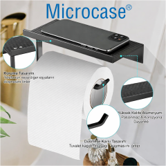 Microcase Duvara Monte Yapışkanlı Tuvalet Kağıdı Askılığı Ve Telefon Tutucu AL5707