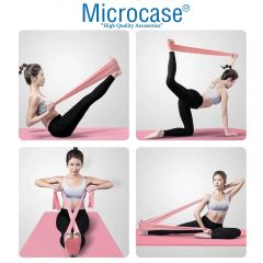 Microcase Pilates Bandı Pilates Egzersiz Spor  Direnç Lastiği Sert Direnç 150cmx15cm -AL4593 Sarı