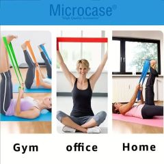 Microcase Pilates Bandı Pilates Egzersiz Spor  Direnç Lastiği Sert Direnç 150cmx15cm -AL4593 Sarı